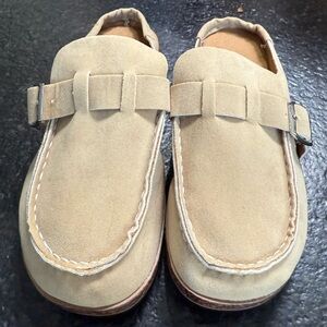 Women's Tan Suede Mules